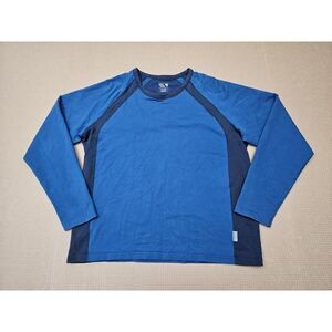 Mountain Hardwear Mens Performance Shirt Size XL Blue Long Sleeve Tee Top